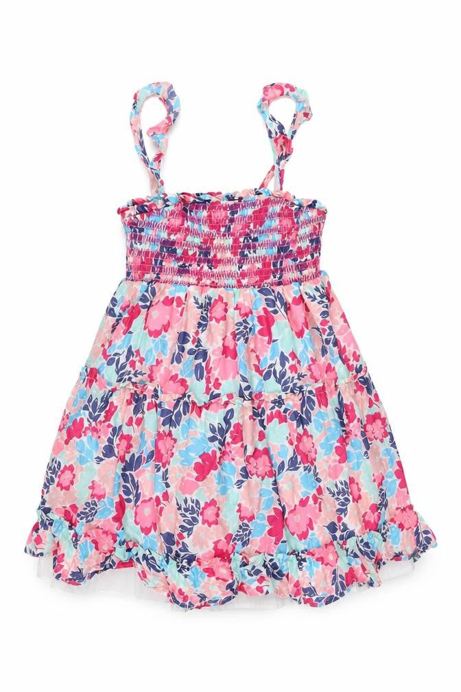 Runningviolet Teens Multicoloured Floral Cotton Skater Dress Size 6