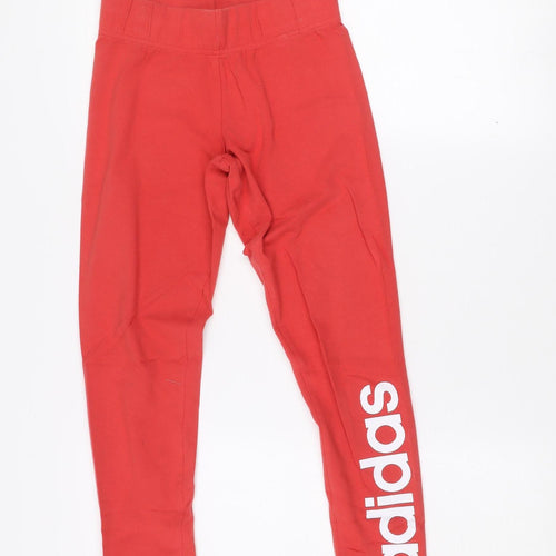 Adidas Women's Red XS Leggings Slim Fit Elastic Waist Activewear