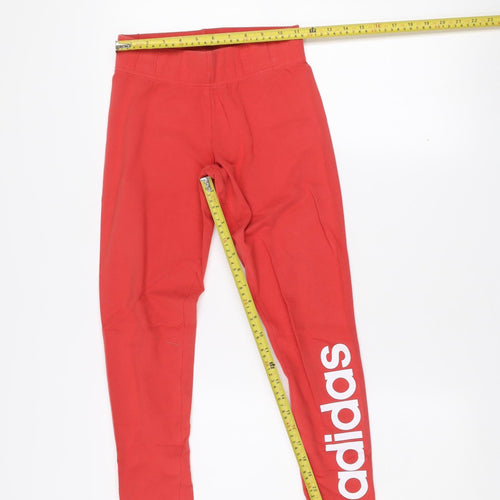 Adidas Women's Red XS Leggings Slim Fit Elastic Waist Activewear