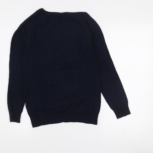 Dunnes Women’s Navy Blue Viscose Knit Pullover Jumper Small