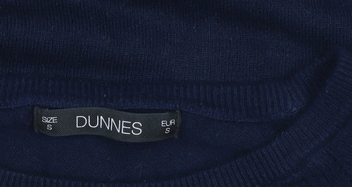 Dunnes Women’s Navy Blue Viscose Knit Pullover Jumper Small