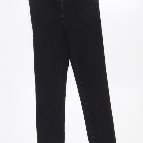 Gallery Womens Black Skinny Jeans UK 10 Stretch Denim Mid Rise
