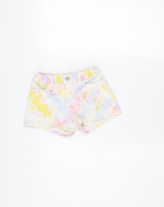 GAP Girls Multicoloured Tie-Dye Denim Hot Pants Shorts Size 10 Years