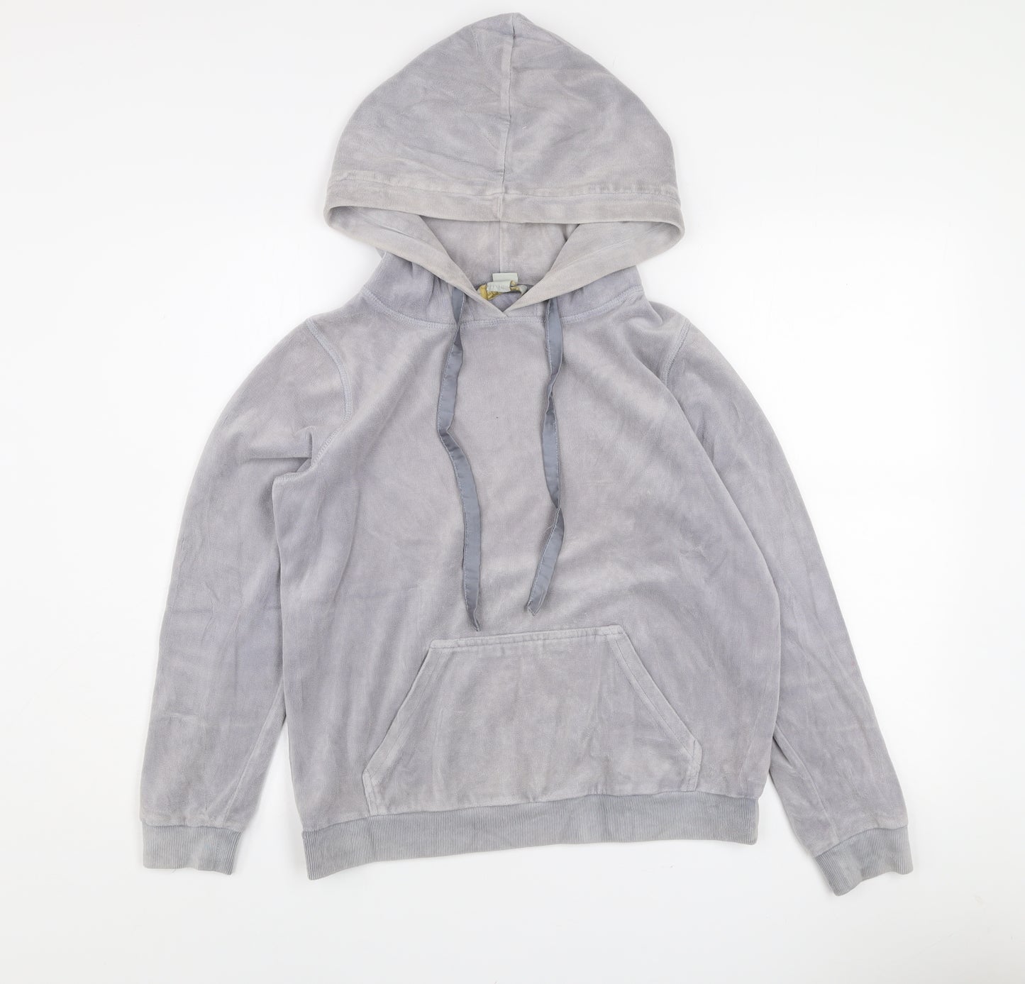 Oasis Women’s Grey Velour Pullover Hoodie Size S