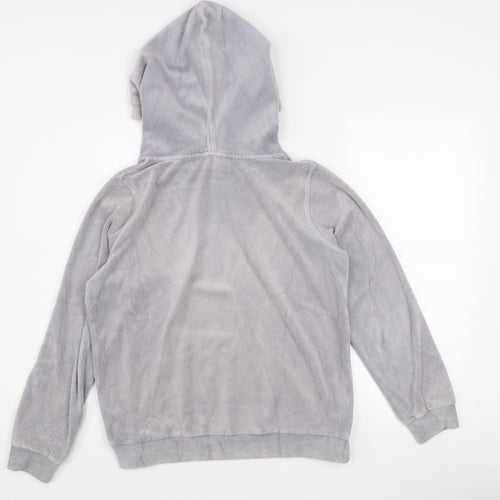 Oasis Women’s Grey Velour Pullover Hoodie Size S