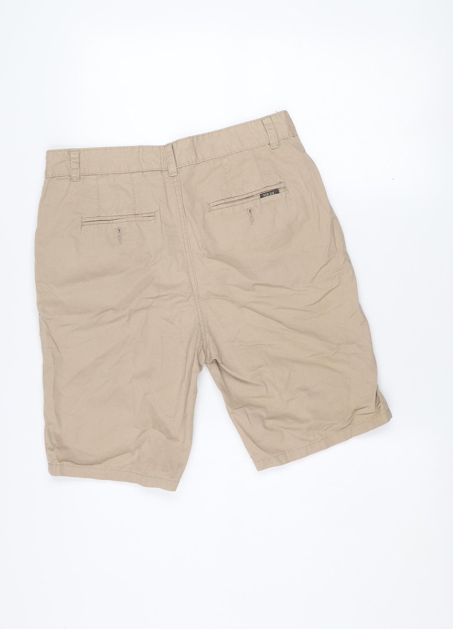 Pop Air Men's Beige Chino Bermuda Shorts Size 32 Cotton Casual