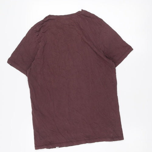 Jack & Jones Men’s Brown Slim Fit Core 1990 Graphic Cotton T-Shirt Size M