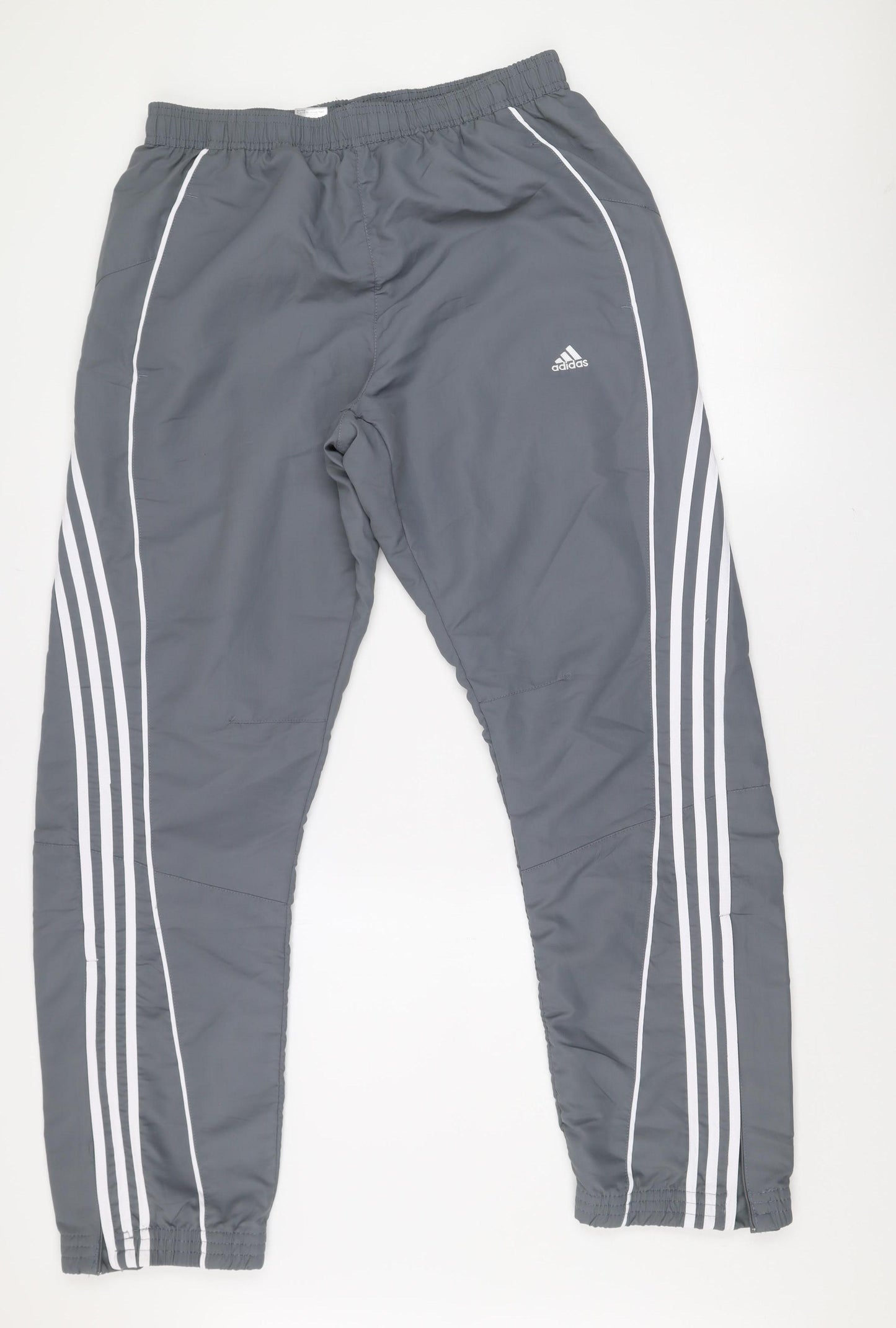 Adidas Men's Grey Track Pants Clima365 M Moisture Wicking Lightweight Activewear Trousers