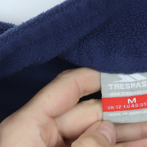 Trespass Women's Blue Fleece Jacket Size 12 Full Zip Outdoor Coat