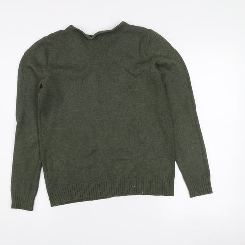 Vila Womens Green V-Neck Knit Pullover Jumper Size S