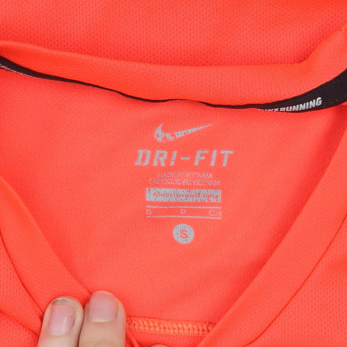 Nike Men's Orange Dri-Fit Running T-Shirt Size S
