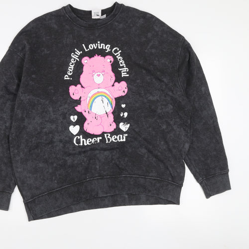 Bioworld Care Bears Women's Grey Graphic Pullover Sweatshirt Size S