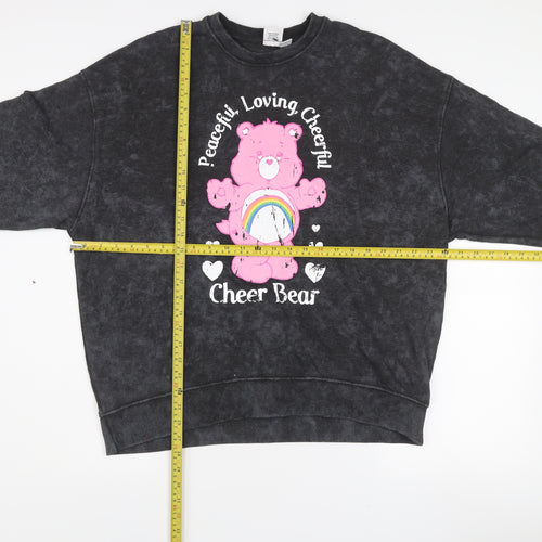 Bioworld Care Bears Women's Grey Graphic Pullover Sweatshirt Size S