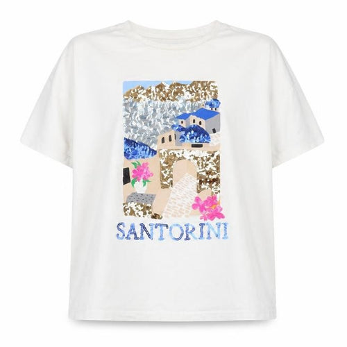 Savida Women’s White Sequin Santorini T-Shirt Size 16