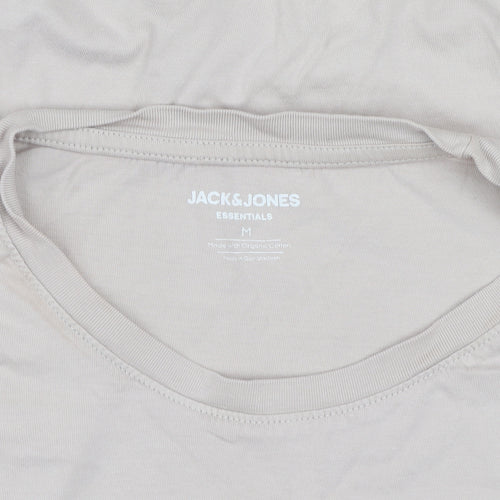 Jack & Jones Men's Beige Short Sleeve Crew Neck Regular Fit T-Shirt M