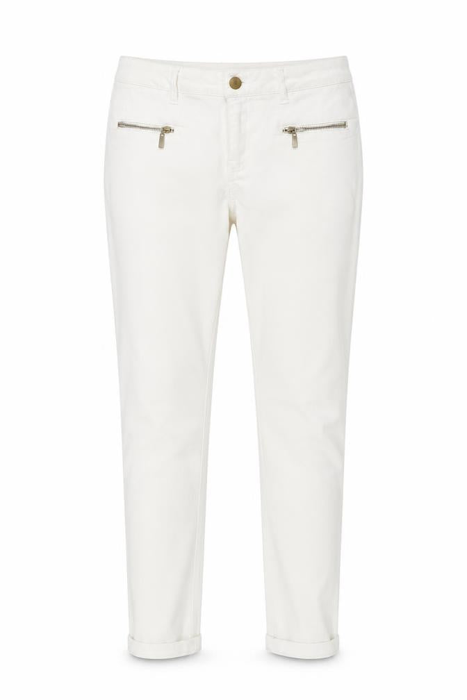 Savida Women's White Skinny Stretch Jeans Size 10 Zip Detail
