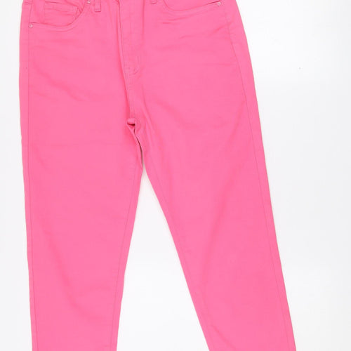 Paco Boutique Women’s Pink Straight Stretch Jeans Size 14