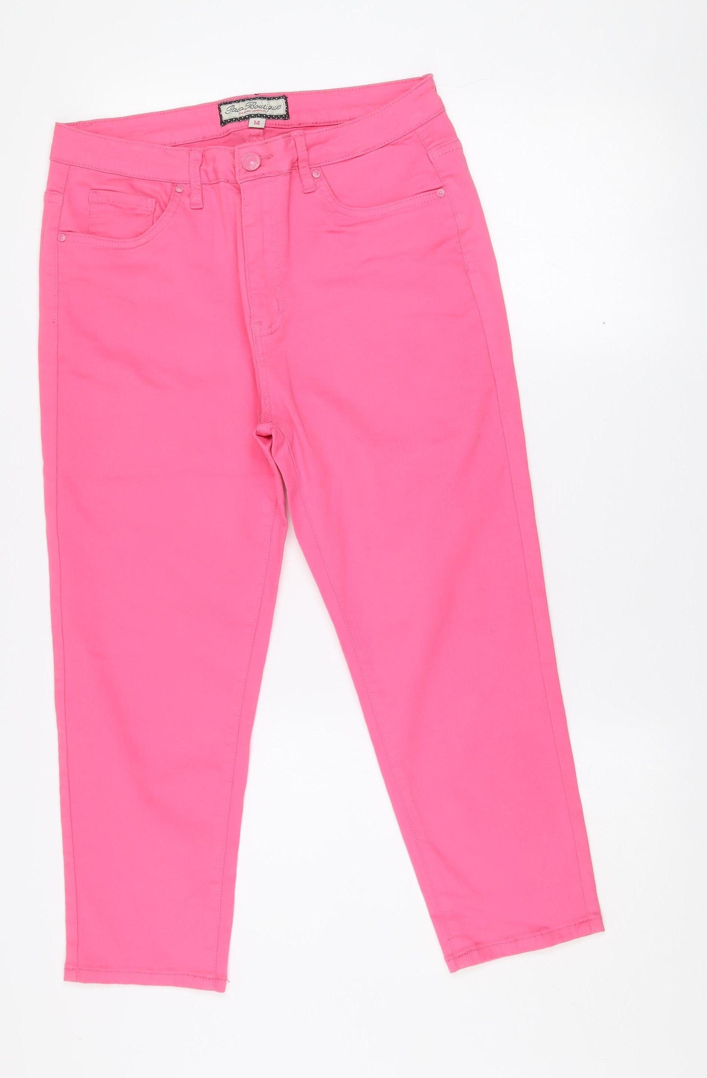 Paco Boutique Women’s Pink Straight Stretch Jeans Size 14