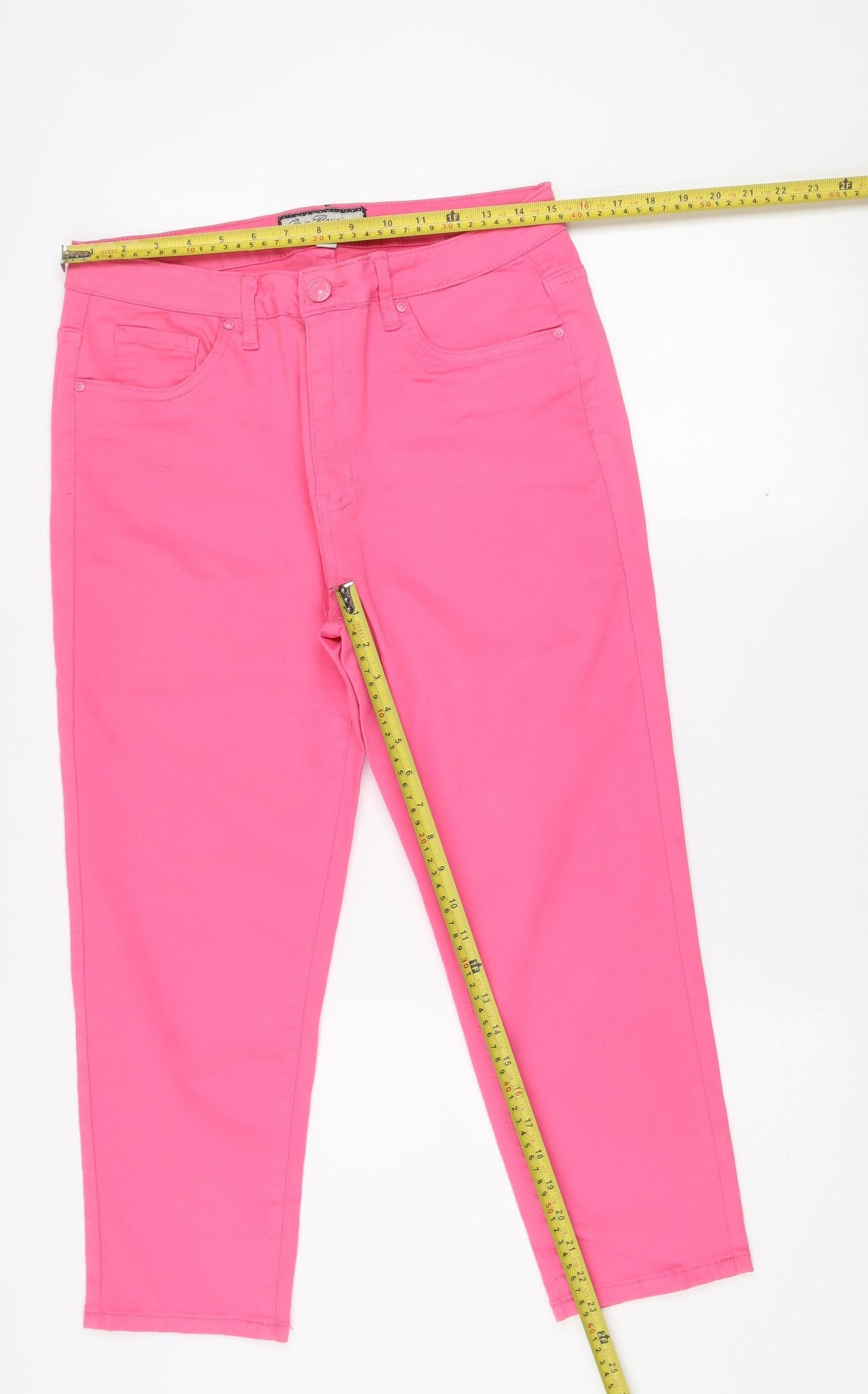 Paco Boutique Women’s Pink Straight Stretch Jeans Size 14
