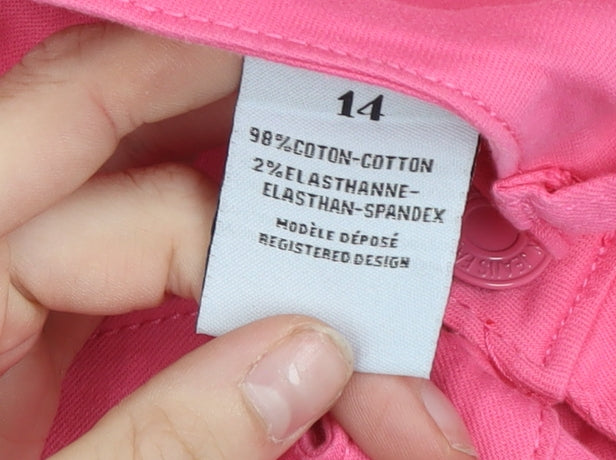 Paco Boutique Women’s Pink Straight Stretch Jeans Size 14