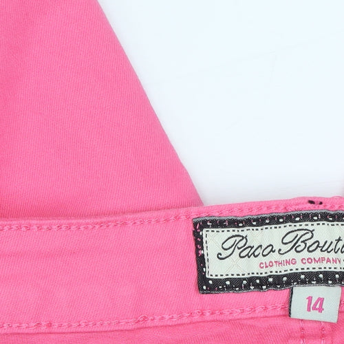 Paco Boutique Women’s Pink Straight Stretch Jeans Size 14