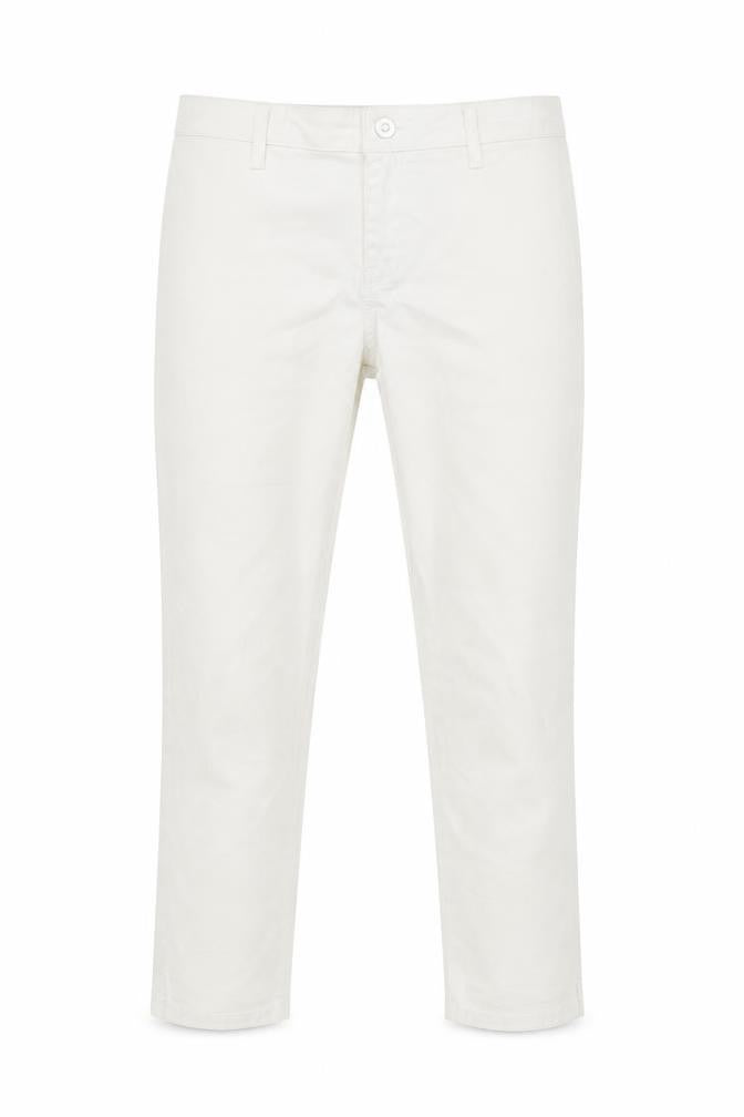 Savida Women's Ivory Regular Fit Cotton Stretch Straight Jeans UK 10