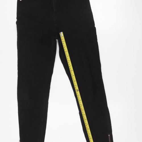 Denim Co. Women's Black Skinny Jeans Size 10 Ankle Zip Stretch