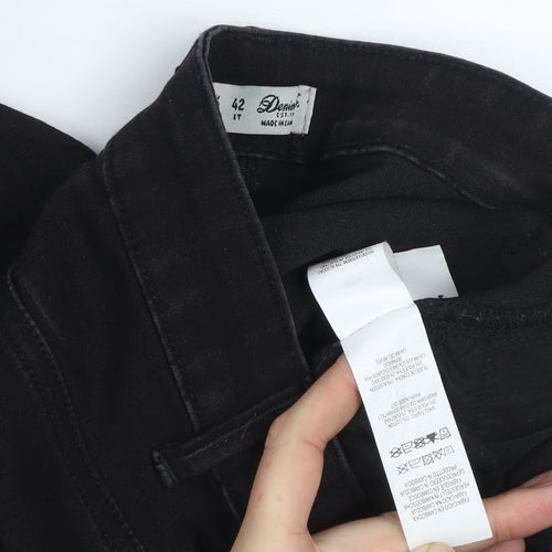 Denim Co. Women's Black Skinny Jeans Size 10 Ankle Zip Stretch