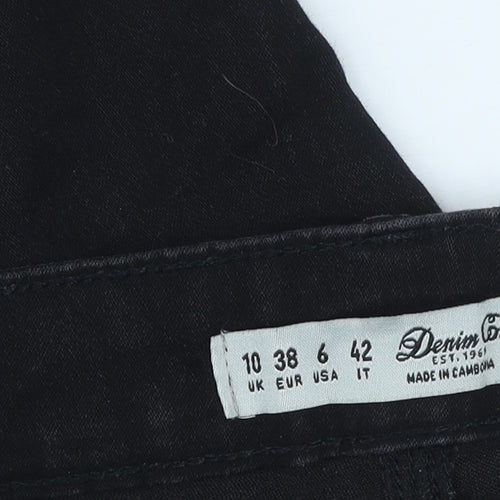 Denim Co. Women's Black Skinny Jeans Size 10 Ankle Zip Stretch
