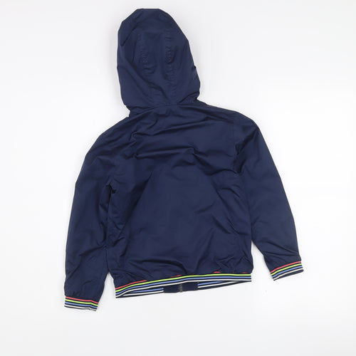 Mayoral Girls Blue Hooded Bomber Jacket 7 Years Polyester Lined Zip-Up