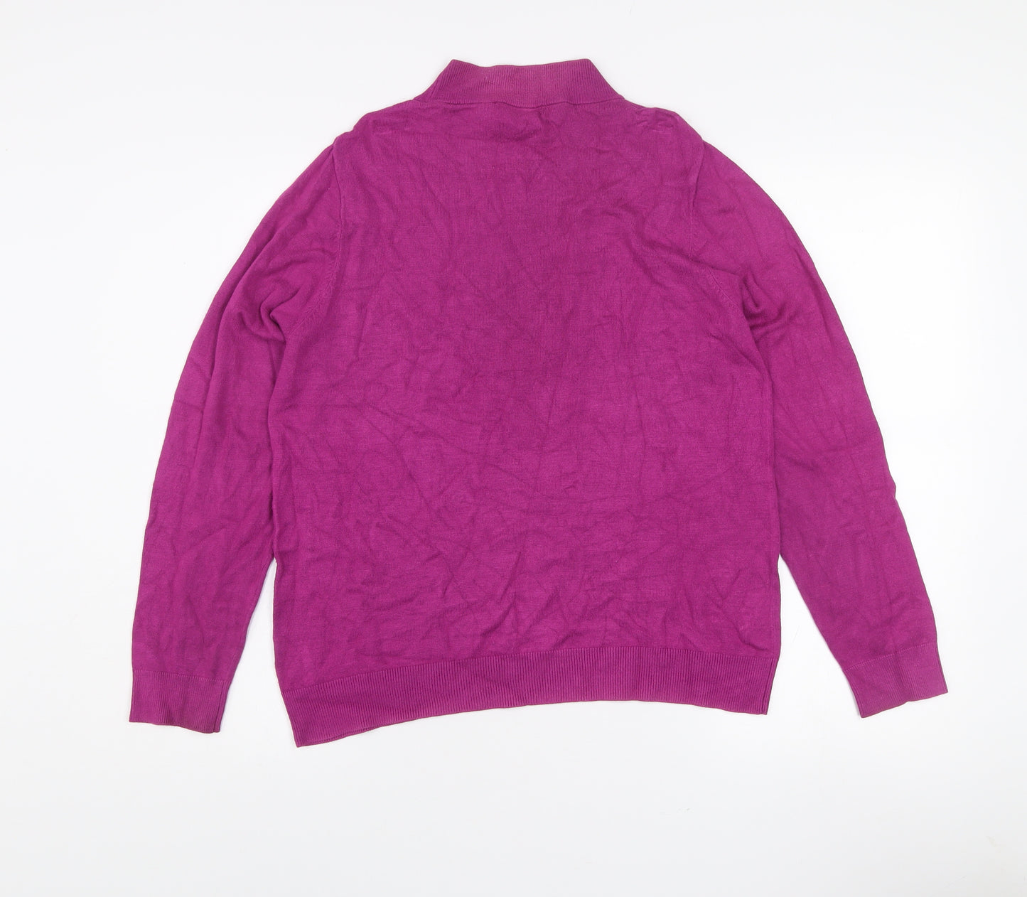 Mystify Women's Purple Mock Neck Long Sleeve Jumper L