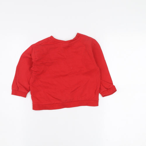 So Cute Girls Red Pullover Jumper 24 Months Daddy’s Girl Cotton Knit