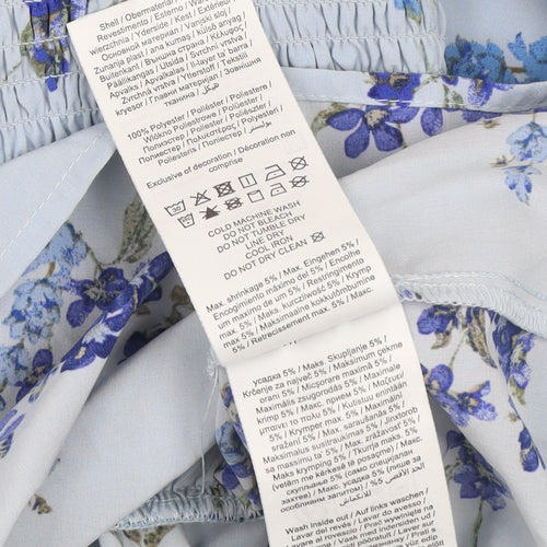 Vero Moda Women’s Blue Floral Puff Sleeve Tunic Blouse Size L