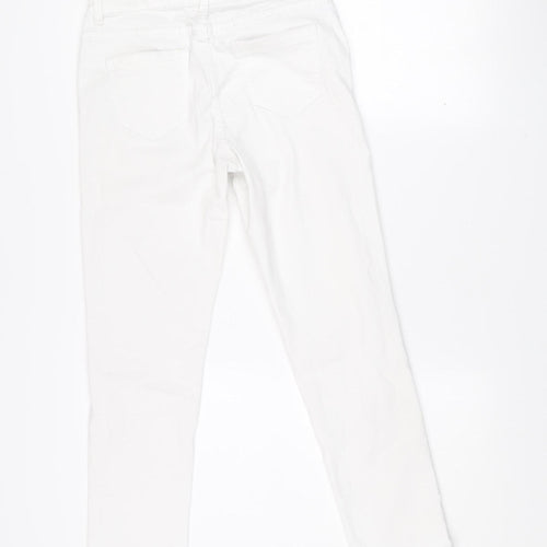 Denim Co Women’s White Mid Rise Skinny Jeans Size 10