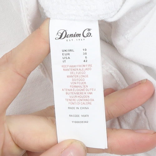 Denim Co Women’s White Mid Rise Skinny Jeans Size 10