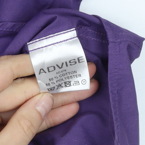 ADVISE Men's Purple Slim Fit Long Sleeve Button-Up Shirt 15 38in