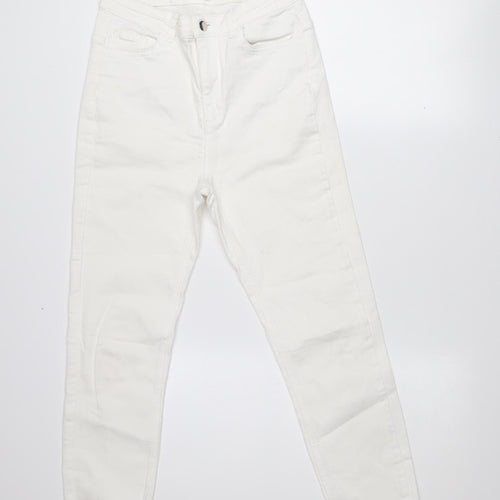Savida Women White Skinny Slim Fit Stretch Denim Jeans Size 10