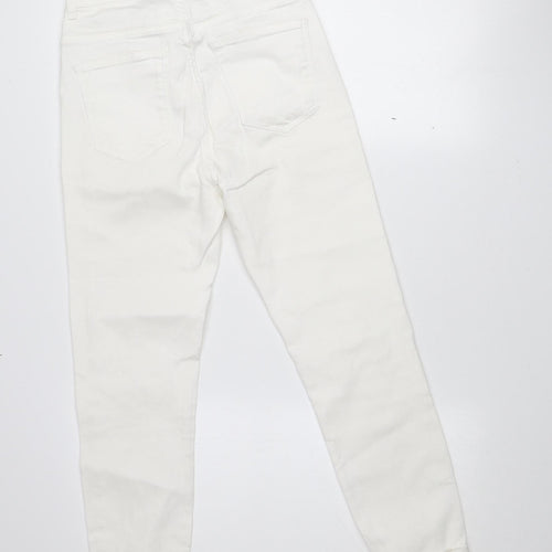 Savida Women White Skinny Slim Fit Stretch Denim Jeans Size 10
