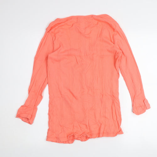 Atmosphere Women’s Orange Button Cardigan Size 10 V-Neck Lightweight Knit