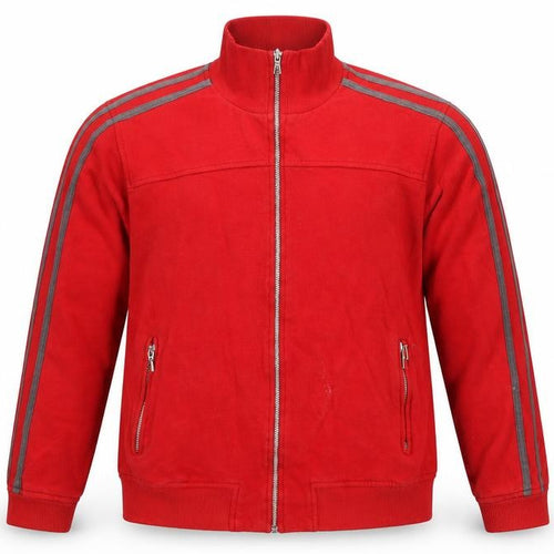 Avenue Mens Red Bomber Jacket M Full Zip Casual Sportswear