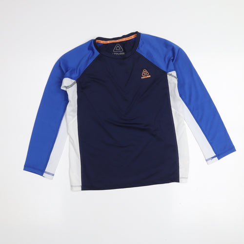 Azzurri Boys Blue 9-10 Years Long Sleeve Sports T-Shirt