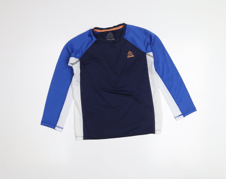 Azzurri Boys Blue 9-10 Years Long Sleeve Sports T-Shirt