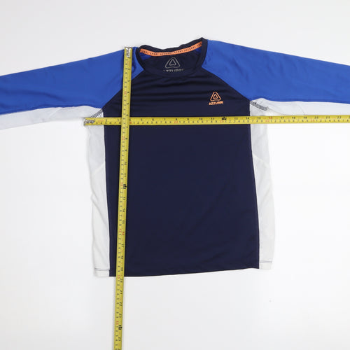 Azzurri Boys Blue 9-10 Years Long Sleeve Sports T-Shirt