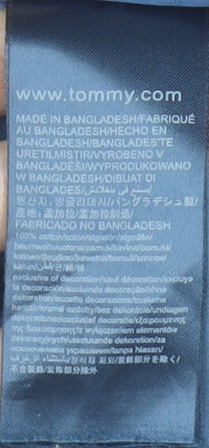 Tommy Hilfiger Men's Blue Regular Fit Cotton Formal Shirt L