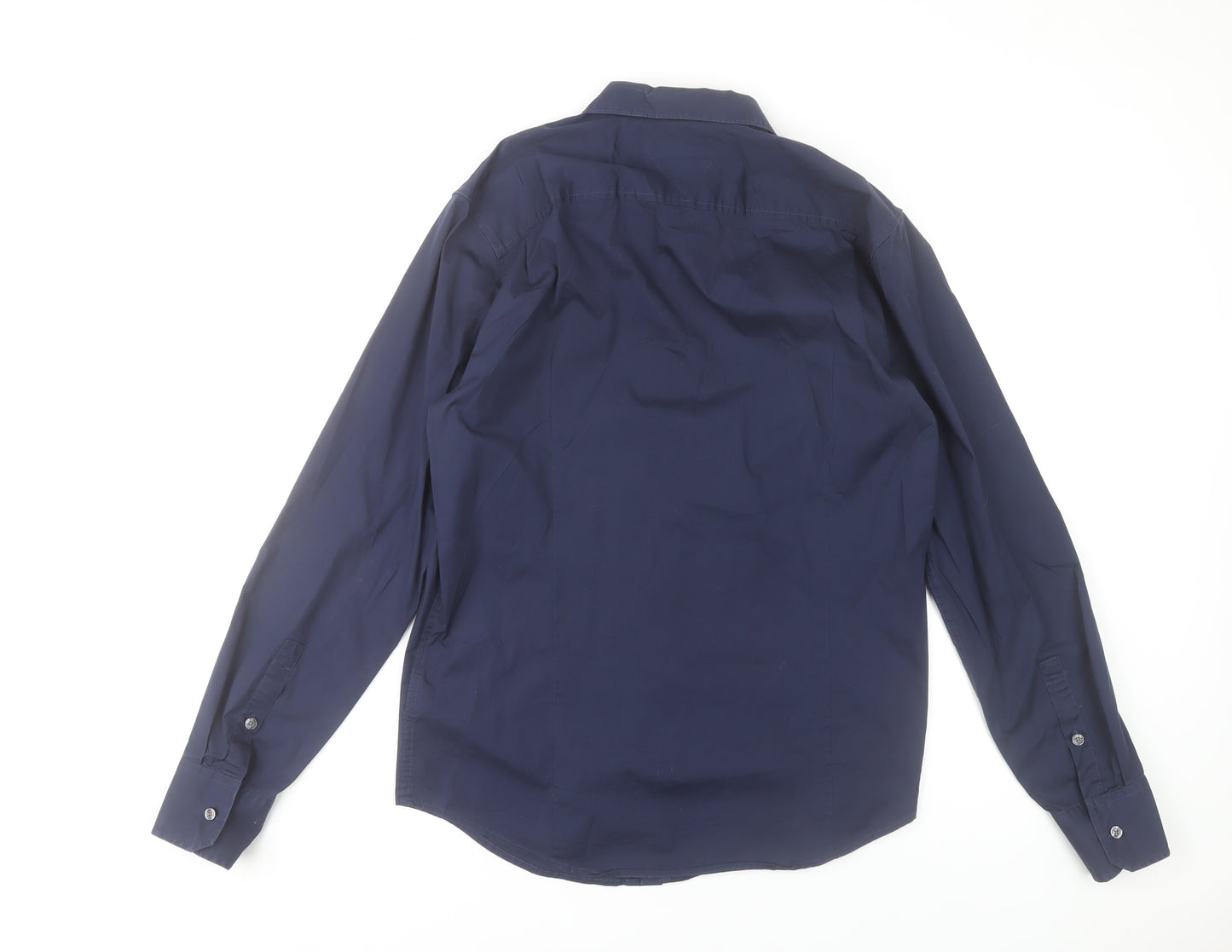 Tommy Hilfiger Denim Men's Navy Long Sleeve Formal Shirt L