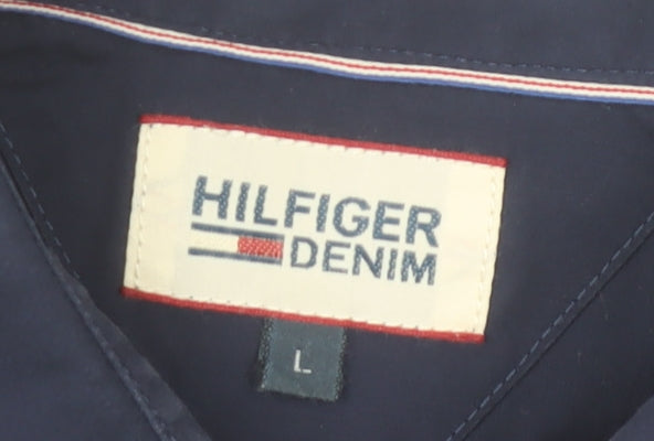 Tommy Hilfiger Denim Men's Navy Long Sleeve Formal Shirt L