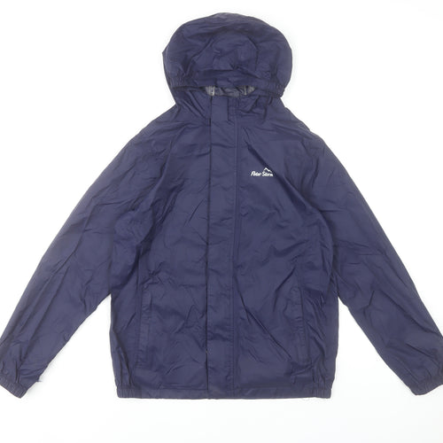 Peter Storm Boys Blue Waterproof Hooded Rain Jacket 11-12 Years