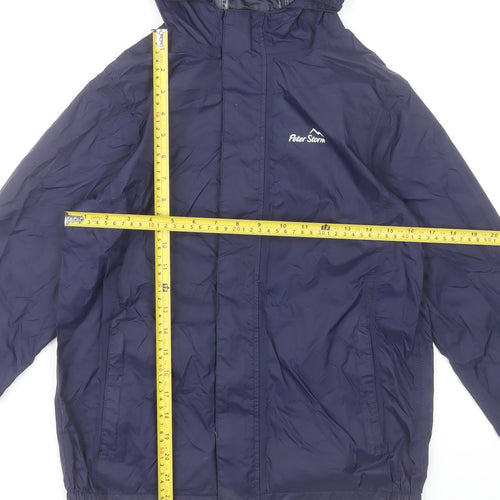 Peter Storm Boys Blue Waterproof Hooded Rain Jacket 11-12 Years