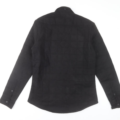 Twistedsoul Men's Black Quilted Cotton Casual Jacket M