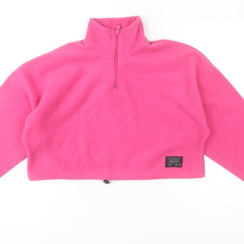 Urban Outfitters Women’s Pink Fleece 1/4 Zip Pullover Sweatshirt S